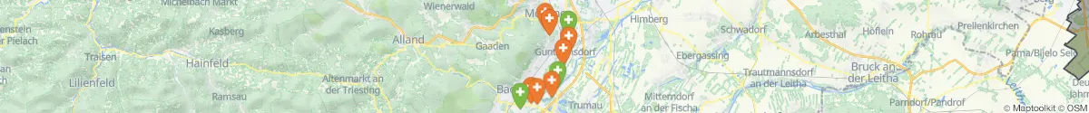 Kartenansicht für Apotheken-Notdienste in der Nähe von Gumpoldskirchen (Mödling, Niederösterreich)